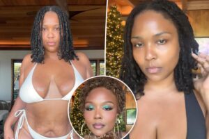 Lizzo shows off shocking hair transformation after cutting off her longer locks