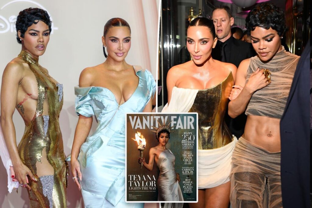 Teyana Taylor Kim Kardashian group chat in Vanity Fair cover story