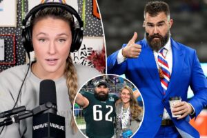 Kylie Kelce drools over husband Jason Kelce’s suits