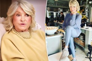Martha Stewart showers and puts on makeup before going to the gym