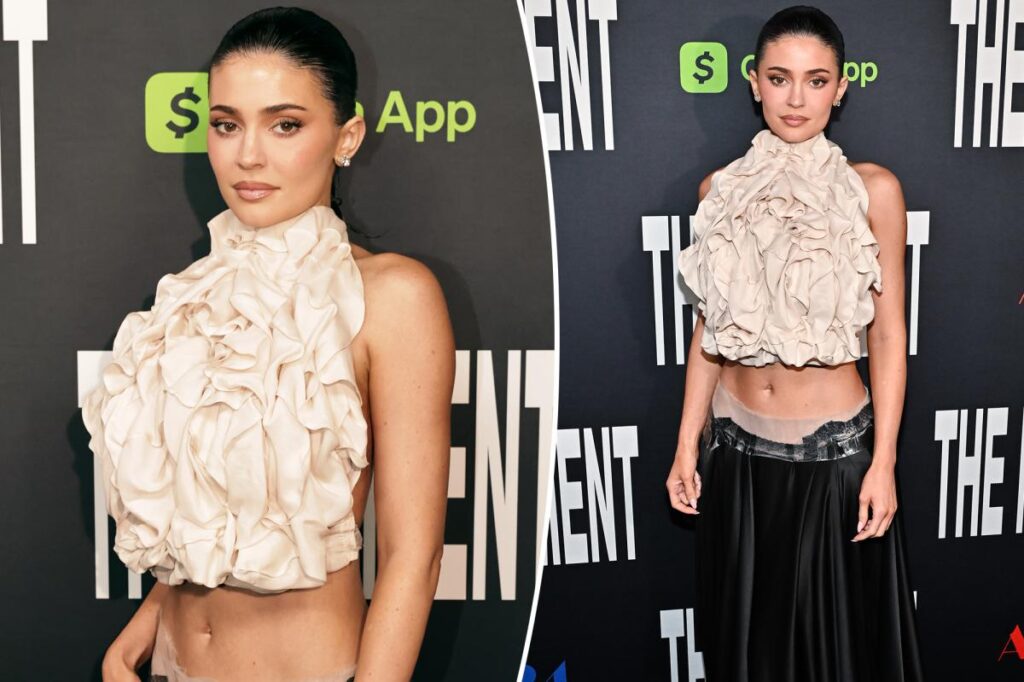 Kylie Jenner bares her abs in Margiela at ‘The Moment’ premiere