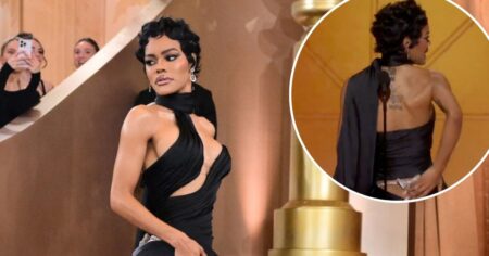 Teyana Taylor Shows Off Her ‘Party in the Back’ Diamond Thong During Her Speech at the 2026 Golden Globes