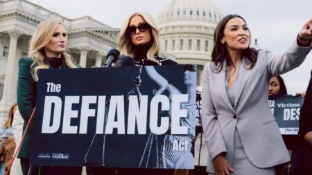 AOC Teams Up With “Fierce” Paris Hilton to Tackle Deepfake Porn