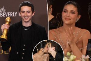 Timothée Chalamet gives sweet nod to ‘partner’ Kylie Jenner in Golden Globes speech