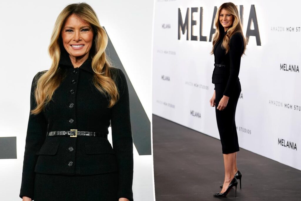 Melania Trump wears demure black Dolce & Gabbana skirt suit to DC documentary screening