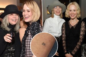 Sarah Paulson debuts tattoo dedicated to Diane Keaton on late actress’ 80th birthday