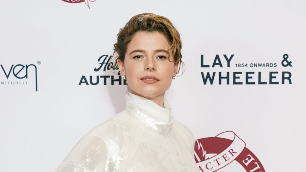 Jessie Buckley wins Actress of the Year gong as she wows in a white sequined dress alongside Cynthia Erivo at the Critics’ Circle Film Awards