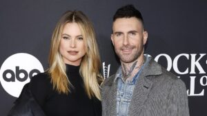 Adam Levine’s wife Behati Prinsloo declares they are ‘forever and ever’ in gushing Valentine’s Day tribute three years after his ‘sexting’ scandal