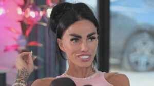 Katie Price ‘dropped’ by domestic abuse charity following the ex glamour model’s explosive rant at new husband Lee Andrews’ ex and her denial that he punched Kerry Katona’s boyfriend