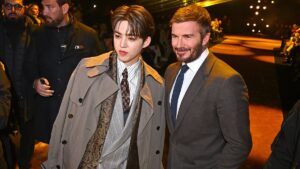 David Beckham joins South Korean rapper S.Coups for BOSS catwalk presentation at Milan Fashion Week – as estranged son Brooklyn takes another swipe at his family
