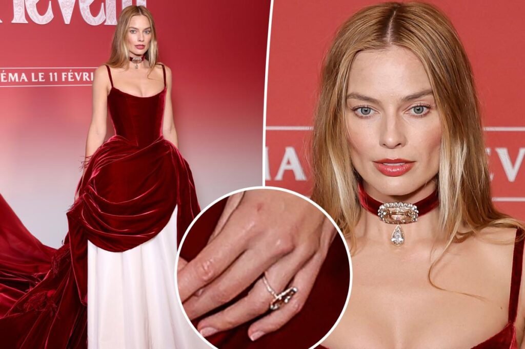Margot Robbie dazzles in over 100 carats of champagne diamonds at ‘Wuthering Heights’ Paris premiere