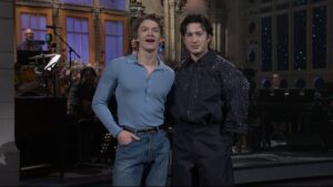 Connor Storrie Brings Out ‘Heated Rivalry’ Co-Star Hudson Williams in ‘SNL’ Debut