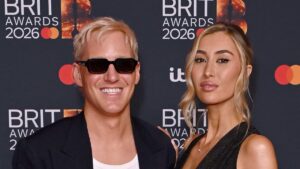 Jamie Laing and Sophie Habboo head to the BRITs as they send ‘thoughts and prayers’ to the Middle East as her sister and baby niece remain stuck in Dubai amid Iranian missile strikes