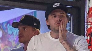 Brooklyn Beckham enjoys dinner at Sushi Park in West Hollywood with singer Cody Simpson after missing out on LA reunion with his estranged dad David