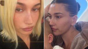 Hailey Bieber has fun with blonde wig and shares sweet snap of son Jack