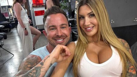 Married At First Sight pals Gia Fleur and Chris Robinson get matching tattoos – while Scott McCristal looks downcast as they film videos together