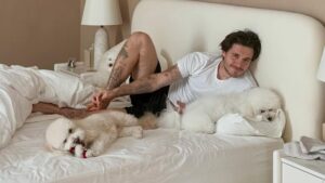 Nicola Peltz shares pictures of her love nest with Brooklyn as he lounges on their bed and declares his love with gushing remark – while the rest of his family publicly support Cruz’s gigs