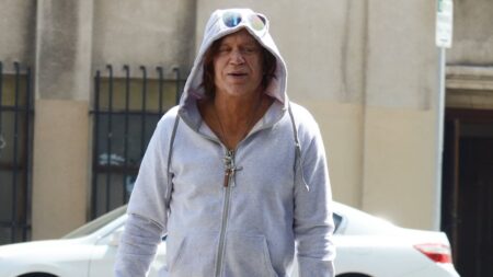 Troubled star Mickey Rourke resurfaces in first photos since being booted from LA home over unpaid rent
