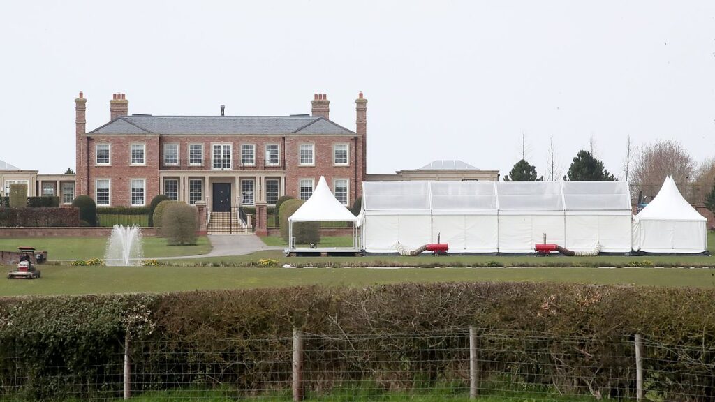 Coleen Rooney installs giant marquee in her and husband Wayne’s garden at their lavish £20million Cheshire mansion ahead of her huge 40th birthday bash over Easter weekend