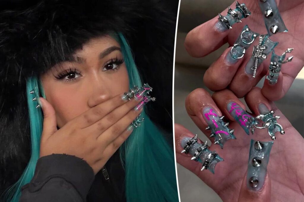 North West, 12, debuts new manicure with spikes, piercings