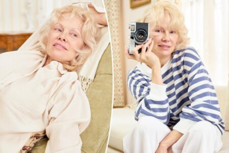 Pamela Anderson goes makeup-free in new Aerie anti-AI campaign