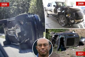 How many car crashes has Tiger Woods been in? His troubled history on the road