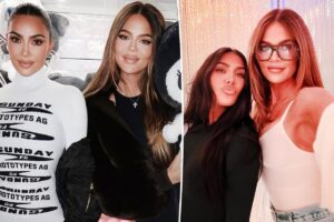 Kim Kardashian accused of heavily editing Khloé’s face in photos from Japan trip