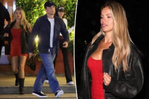 Brooks Nader and Taron Egerton step out for low-key dinner date