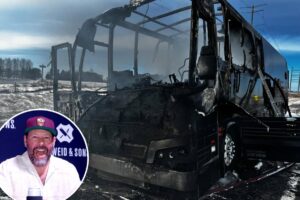 Comedian Bert Kreischer thanks God after devastating tour bus fire that could have killed him