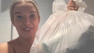 Helen Flanagan reveals she’s living out of a plastic bag after a ‘horrible’ Travelodge employee threatened to call the police on her