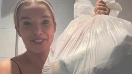 Helen Flanagan reveals she’s living out of a plastic bag after a ‘horrible’ Travelodge employee threatened to call the police on her