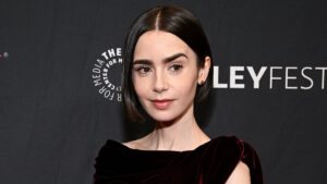 Emily In Paris star Lily Collins, 37, stuns in a daring cut-out dress as she poses on the red carpet at PaleyFest LA 2026