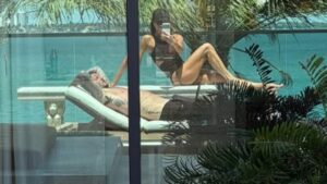 Swimsuit-clad Victoria and shirtless David Beckham soak up the sun in Miami after son Cruz confirmed she’s removed all of her tattoos