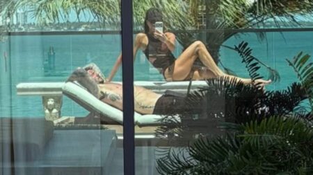 Swimsuit-clad Victoria and shirtless David Beckham soak up the sun in Miami after son Cruz confirmed she’s removed all of her tattoos