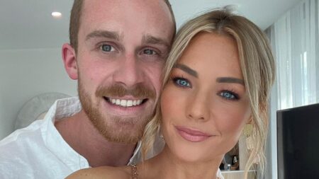 Home and Away star Sam Frost and fiancé Jordie Hansen put their three-bedroom $1.2 million Noosa home on the market as they prepare to upsize for their growing family