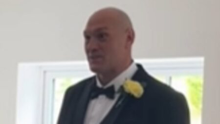 Venezuela Fury, 16, shares sweet video of the moment proud dad Tyson saw her wedding dress with poignant Father Of The Bride quote about her being ‘all grown up and leaving us’ – as she prepares to move into a caravan