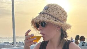 Kate Ferdinand enjoys downtime with husband Rio and their family in Dubai after the heartbreaking death of her dog Ronnie as the footballer prepares for a lengthy stint away from home at the World Cup