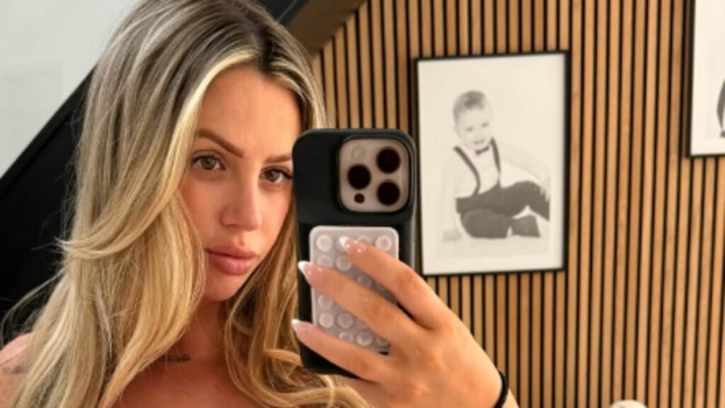 Pregnant Holly Hagan says her ‘sides are going to BURST at the seams’ as she bares her bump in bikini-clad snap to mark 38 weeks milestone