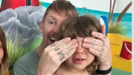 Professor Green rushes his five-year-old son to hospital after a painful accident on holiday