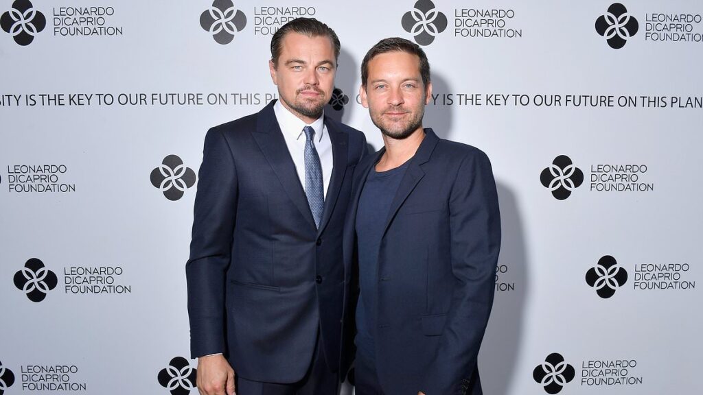 Leonardo DiCaprio, 51, shows off paternal side with BFF Tobey Maguire’s daughter, 19, and girlfriend Vittoria Ceretti, 27, on night out in NYC