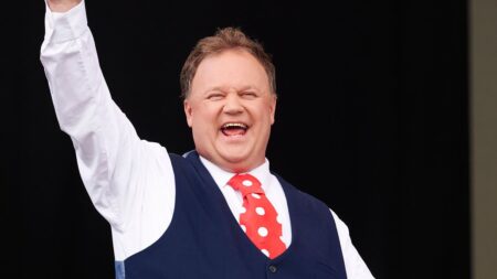Kids’ TV icon Mr Tumble, 55, is ‘madly in love’ with co-star, who is 21-years his junior, as CBeebies stars enjoy a quiet life on his £2.5m farm