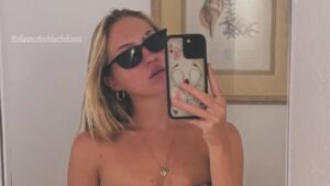 Lila Moss shows off her toned frame in a selection of skimpy swimwear as she enjoys sun-soaked getaway