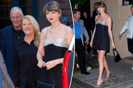 Taylor Swift wears little black Valentino dress for family dinner in NYC