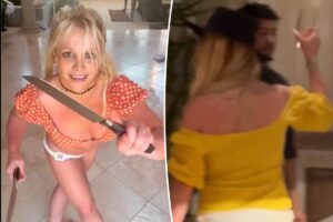 Britney Spears barks, yells, wields knife at LA restaurant after rehab