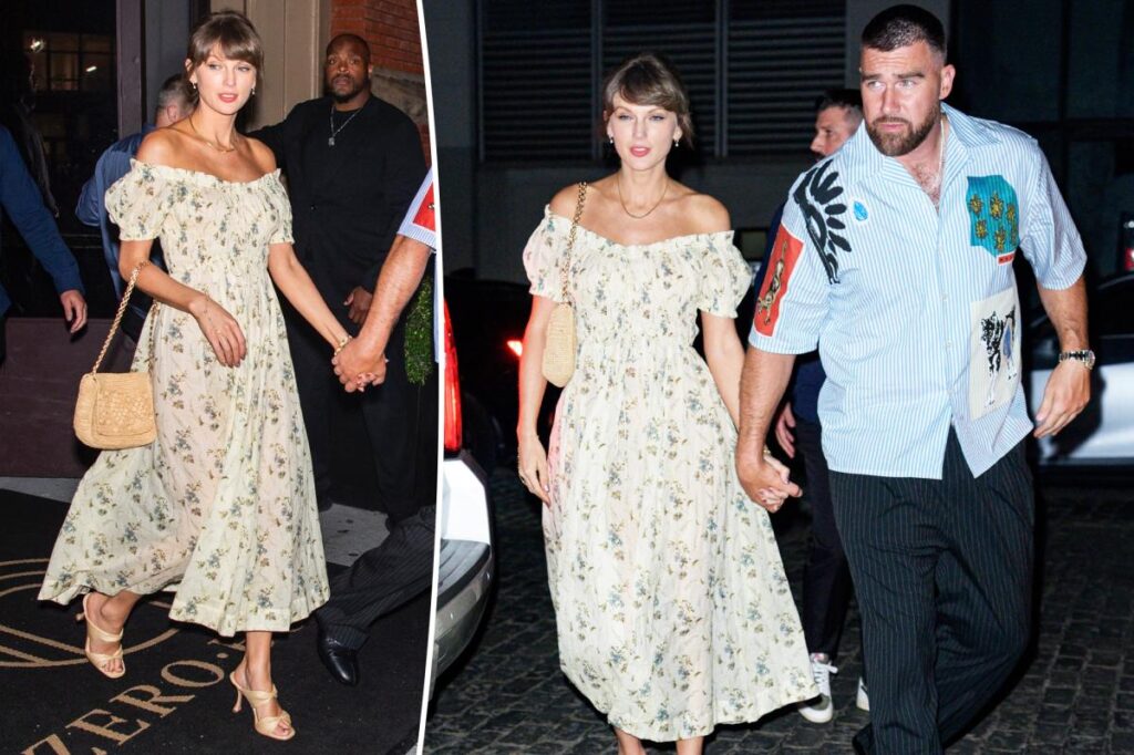 Taylor Swift wears Doen floral dress for Travis Kelce date night in NYC