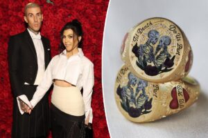 Kourtney Kardashian and Travis Barker mark fourth wedding anniversary with matching rings