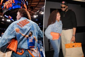 Jordyn Woods’ lucky orange clutch behind Knicks’ playoff winning streak