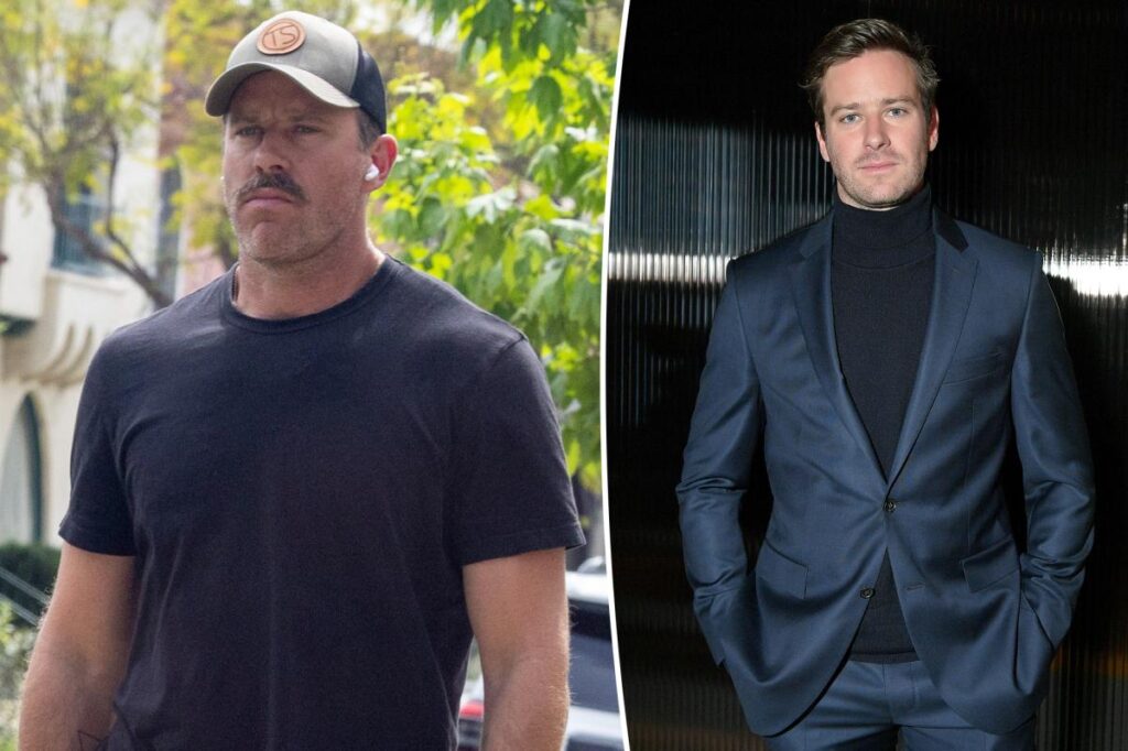 Armie Hammer shows off rugged new look in rare outing 5 years after sex abuse scandal