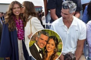 Jessica Alba, Cash Warren keep their distance at daughter’s graduation