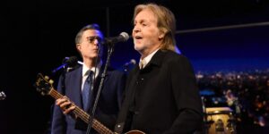 Paul McCartney helps Stephen Colbert say goodbye to The Late Show in ambitious final show